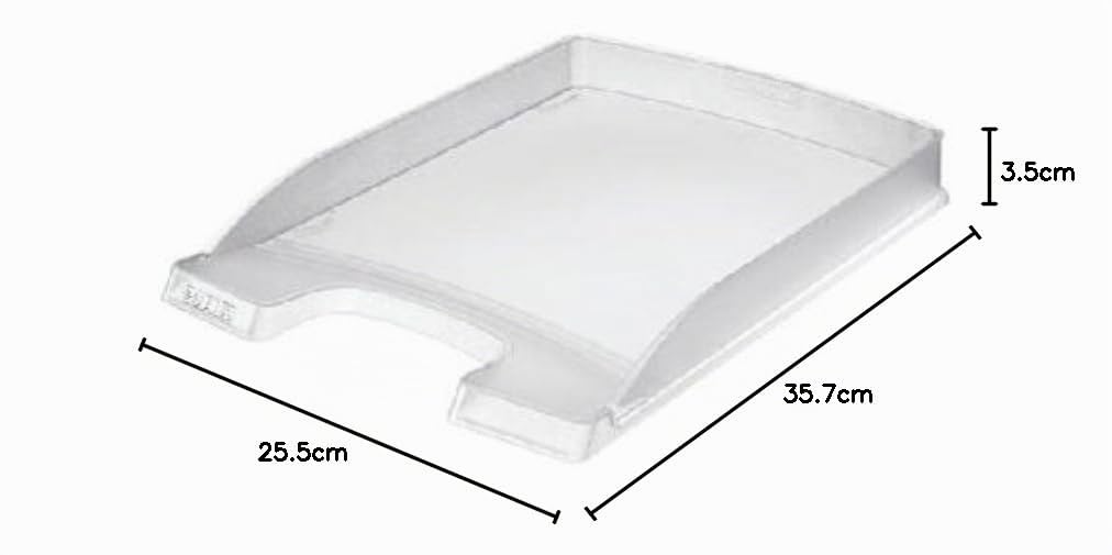 Leitz Plus Slim - Bandeja de correo apilable (paquete de 10), transparente