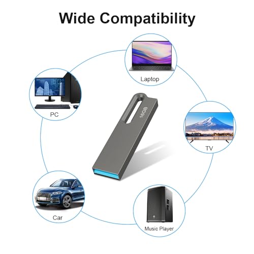 USB Stick 16GB 5 Pack USB 3.0 Flash Drives Mini Memory Stick High Speed USB Drive Thumb Drives Waterproof Memory Flash Drive for Computer Laptop - Image 4