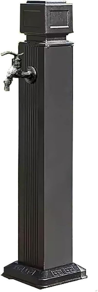 Kanduo Black3 Freestanding Garden Water Column With Faucet - Anti-Freeze 304 Stainless Steel, For Courtyard Backyard Irrigation & Washing