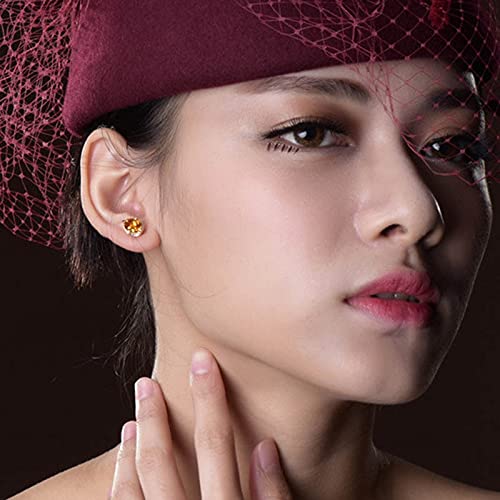 Boucles d'oreilles citrine en argent, le cadeau de naissance idéal - 4