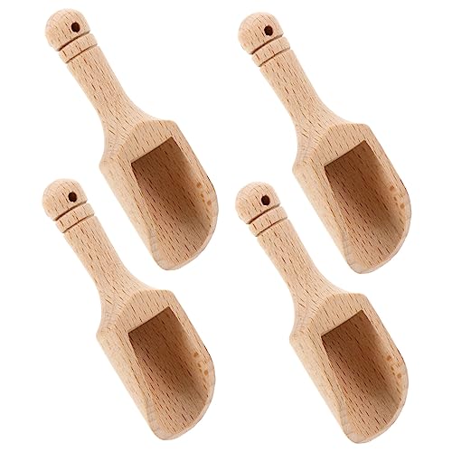 BRIGHTFUFU Lightweight Wooden Teaspoon for Loose Tea Mini Scoop for Epsom Salt Milk Powder Scoops
