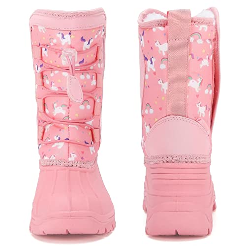 CIOR Kids Snow Boots for Boys Girls Toddler Winter Outdoor Boots Waterproof with Fur Lined(Toddler/Little Kids/Big Kid)3