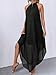 Verdusa Women's Fall Formal Wedding Guest Dress Halter Flowy Sleeveless Asymmetrical Boho Maxi Dress Black Large