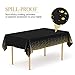 HOMIX Black and Gold Plastic Tablecloths for Rectangle Tables, 6 Pack Disposable Party Table Cloths, Gold Dot Table Covers with 30 Balloons for Birthday, Graduation, Cocktail Parties 54