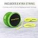 Merlin Yoyo Professional & Responsive with Narrow C Bearing, Silicone Response System – Extra String Included – Trick Yoyo for Beginners & Skill Play – Green