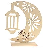 Decoración Ramadan Mubarak: obtendrá una mesa de madera Eid Mubarak de diferentes modelos, suficiente para su fiesta Ramadan Mubarak Eid, decoración de mesa y hogar, también un buen regalo para niños, amigos, familia, retoques, les encantará.