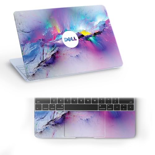Galaxsia Pattern DL763 Top+Wrist Pad Vinyl Laptop Skin/Sticker/Cover for 14 Inches Laptops Laminated-Removable-HD Quality Compatible for Dell (13.8x9.6 Inches)