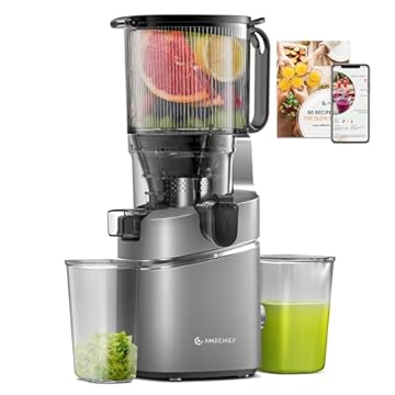 amzchef 5 3 inch masticating juicer review