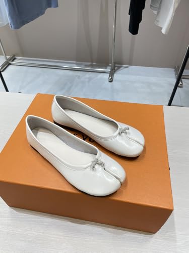 Tabi Split Toe Shoes for Women Genuine Leather Ballet Flats Green Soft Comfortable Ultra Cushioned Minimalist for Everyday Wear4