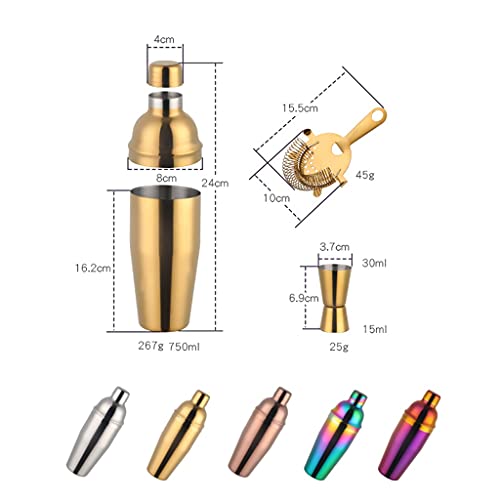 Set 3 Piezas Coctelera Boston Acero Inoxidable 750ml miniatura 7
