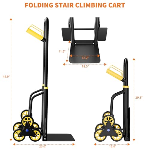 Carretilla para escaleras GarveeTech con 6 ruedas y capacidad 440 lb miniatura 2
