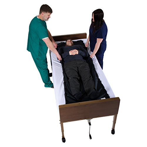 Image of Patient Aid 78 inch x 28 inch Reusable Slide Sheet with Ergonomic Handles for Positioning, Turning, and Moving Patients Up to 500 lbs, Strong and Comfy Nylon Fabric Patient Transfer Sheet (Pack of 1)