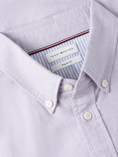 Image of Tommy Hilfiger Men's Long Sleeve Oxford Shirts in Regular Fit, Men's Button Down Shirts, Also Available in Big and Tall