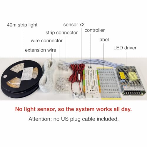 Kit de luces LED para escaleras con sensor PIR y controlador miniatura 3