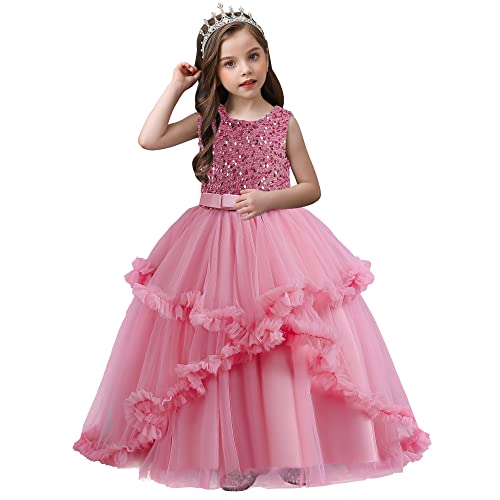 Vestido formal con lentejuelas brillantes de tul transpirable