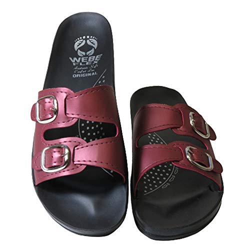 Sandália Feminina Ortopédica com Fivela Webe Flex Vinho 37