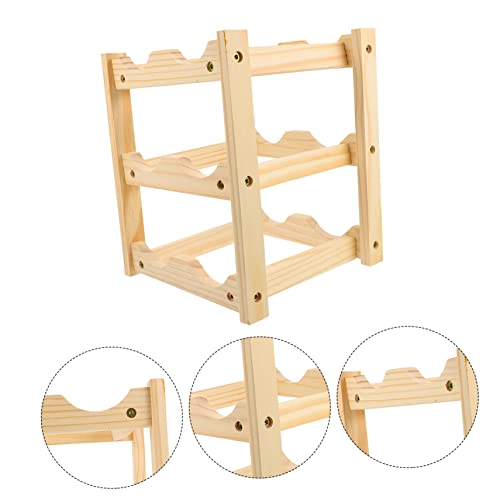 Soporte de vino de madera para 6 botellas miniatura 5