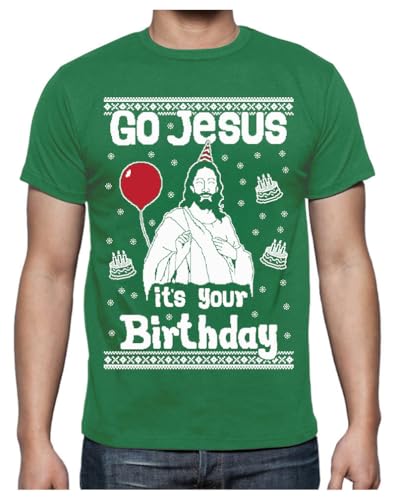 Tstars Go Jesus It'S Your Birthday Shirt Men Funny Ugly Christmas Tee | Soft Cotton Funny Tee; Great For Christmas, Ugly Sweater Party, Christian Holiday, Festive Xmas Men Gift 1 Tstars Go Jesus It'S Your Birthday Shirt Men Funny Ugly Christmas Tee | Soft Cotton Funny Tee; Great For Christmas, Ugly Sweater Party, Christian Holiday, Festive Xmas Men Gift