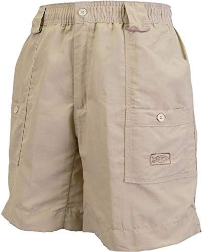 AFTCO Bluewater M01L Long Traditional Fishing Shorts - Khaki - 38"