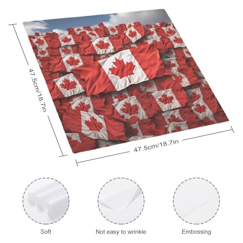 Servilletas de Tela con Bandera Canadiense 4 piezas miniatura 2