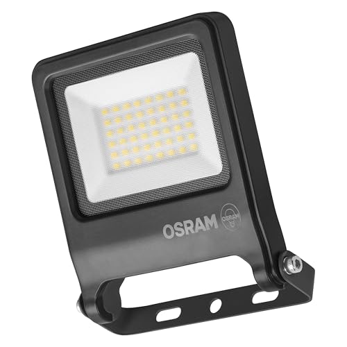 Osram Projecteur LED ENDURA FLOOD PC 30 W, blanc froid 4 000 K, 3 000 lumens, IP65, aluminium 100% recyclé, support de montage 180°, 100 lm/W, gris,2-Pack