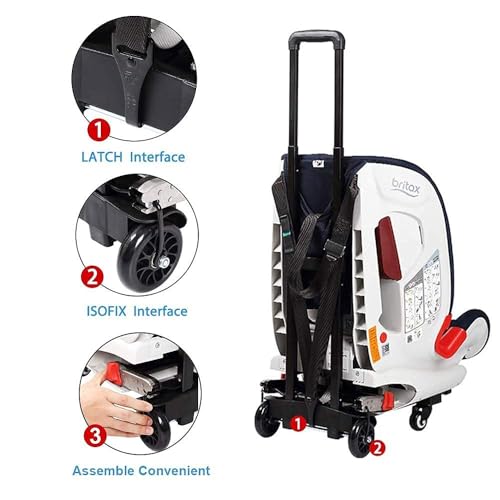 Image of Car Seat Trolly, Go Carts for Kids,Car Seat Carrier for Airport with Wheels and Compact Fold Travel