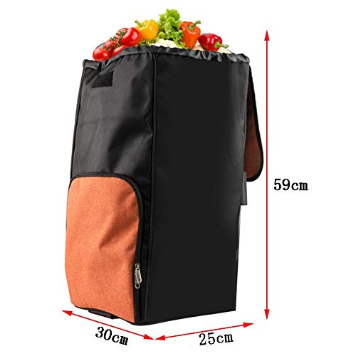 WUFENG-Faltbar Einkaufstrolley Verdicken Planentasche Tragbar Leicht Haushalt Kann Kinder Ziehen, 4 Farben (Farbe : A… – Bild 4