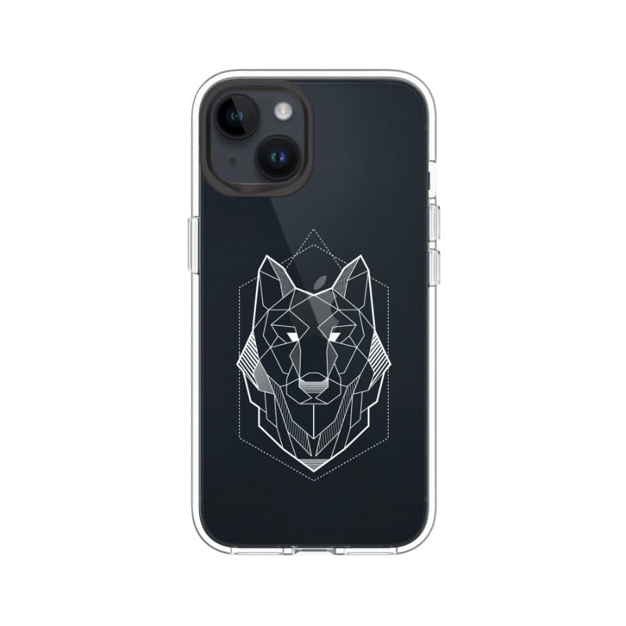 Coque iPhone 13 haute transparence Clear antichoc design loup géométrique