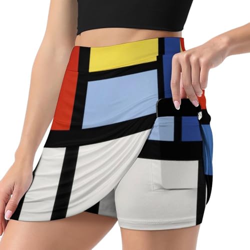 Women Ladies Flowy Shorts Golf Skort High Waist Skater Skirt2