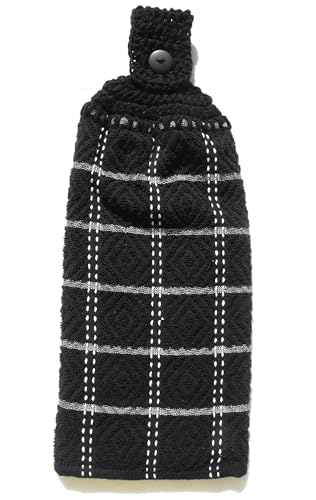 BLACK TERRY CLOTH - DOUBLE THICK/FULL CROCHET TOP...