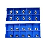 20 Stück CCGT060204-AK CCGT21.51 DCGT070204 DCGT21.51 Aluminium-Wendeschneidplatten, Hartmetall-Dreheinsätze zum Bohren und Außenkreisschneiden für Aluminium, Kupfer und Kunststoff