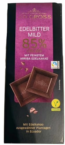 J.D. GROSS 85% - Bar of chocolate dark to 90% of cacao Arriba high of range - Cata intensa y sutil of a chocolate% 20fin et aromático - 125g