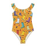 PAICUPA Girls Swimsuit UPF 50+ for Beach Pool,Ruffle...