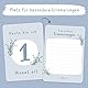 Mintkind ® Meilensteinkarten Baby | Wundervolles Geschenk zur Geburt | Baby Meilensteinkarten für Mädchen und Junge | 32 Baby Monatskarten im Set für zauberhafte Baby Fotos (Wal)