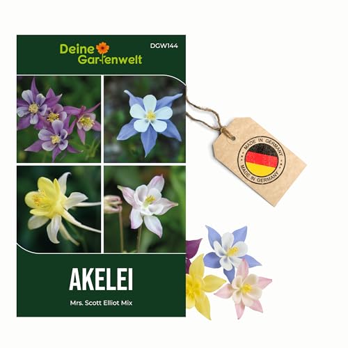 Akelei Mrs. Scott Elliot Mix Samen – Akeleisamen Aquilegia x hybrida – Blumensamen mehrjährig & winterhart – Blumen Samen Saatgut für ca. 150 Pflanzen