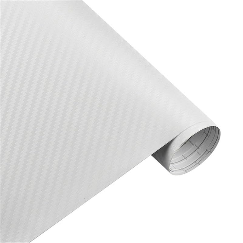 Film de vinyle de fibre de carbone autocollant blanc pour masquer les rayures de carrosserie