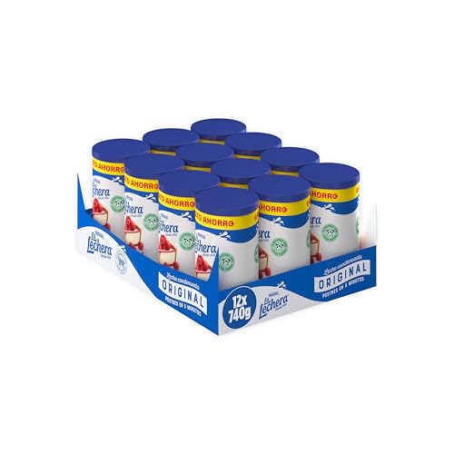 Nestlé - La Lechera - Lata de Leche Condensada Original Entera Abre Fácil, 740 g (Paquete de 12)
