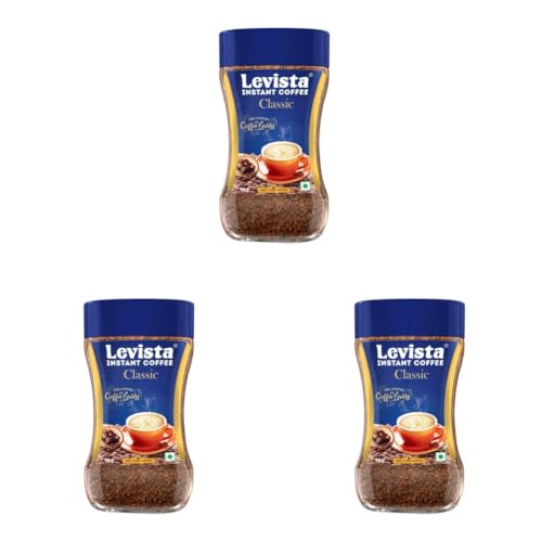 Image of Levista Classic Pure Instant Coffee 100 /90 GM JAR (Pack of 3)