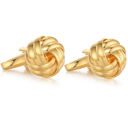 Mancuernillas Twist Knot HONEY BEAR Acero para Hombre miniatura 3