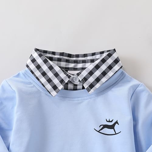 Image of KIDLAGA Toddler Boy Clothes Long Sleeve Sweatshirt Tops and Pants Boys 2-Piece Kids Winter Outfits