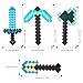 jiushen 4pcs Sword Pickaxe Axe and Shovel Toy Weapon Set,Kids Role-Play Foam Weapons Accessory for Game Fans Halloween Christmas and Party