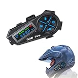 YMY Motorcycle Helmet Removable Bluetooth Headset, 2-Way 500M Helmet Intercom Headset...