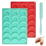JCUQGDOO 2 Stück Vanillekipferl Backform Silikon, Vanillekipferl Ausstecher,Silikon Form Backformen, Kipferl Backform Kuchenformen für Schokolade Cake Keks