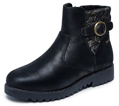 Skechers Women's Arch FIT Marlie-Weekend Chat Ankle Boot, Black/Black, 8