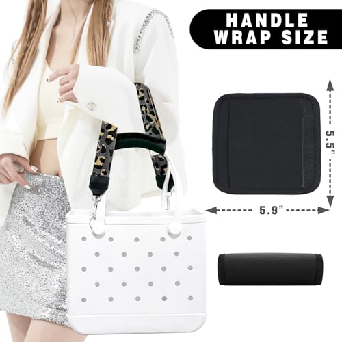 Image of Strap Wrap for Bogg Bag, Accessory for Bagg Bag, With Adjustable Shoulder Leopard Print Crossbody Strap