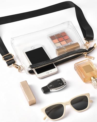 Image of Clear Purse for Women - Stadium Approved Crossbody Bag, Small Stadium Bag for Concerts & Sports Events