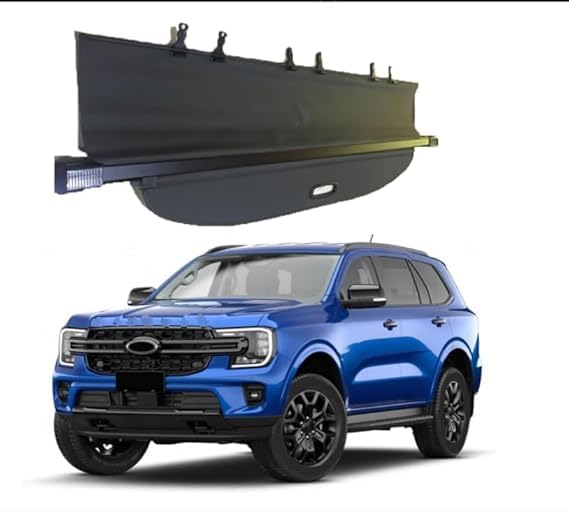 Auto versenkbare hinteren Kofferraum Paket Regal Cargo Covers per Ford Everest, Gepäck Vorhang Privatsphäre schützendes Zubehör