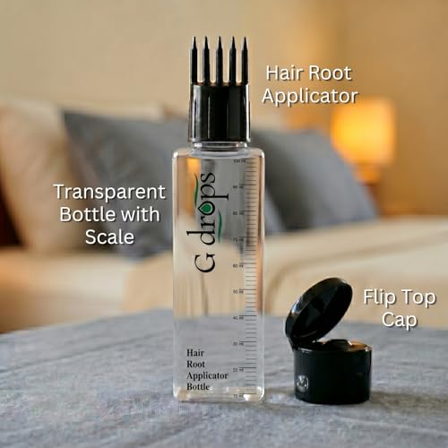 Image of Hair Root Applicator Bottle with Comb Cap | Oil Dispenser for Scalp, Hair Oil, Hair Dye and Shampoo | Refillable, Leak Proof, BPA Free | For Home and Salon Use (3)