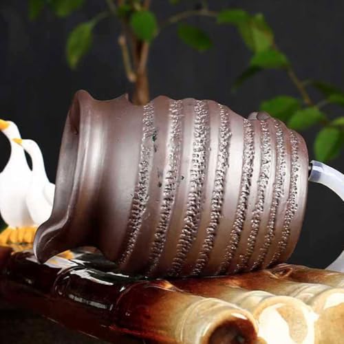 Supvox Keramikglas Wasserbrunnen Für Garten Und Teich Mit Dekorativem Wasserfall Gartendekoration Wasserspiel Im Freien 4.88X3.86X3.54 Zoll