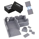 CZYY Magnetic Dungeon Tiles Set – 58 PCS Modular & Paintable Terrain Kit with Double-Sided Textured Floors, Doors & Windows – Build 3D Battle Maps for DND, Wargames & Tabletop RPGs (Basic Set)